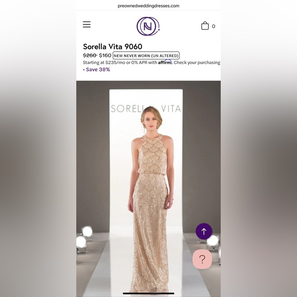 Sorella Vita Champagne Elegance Dress